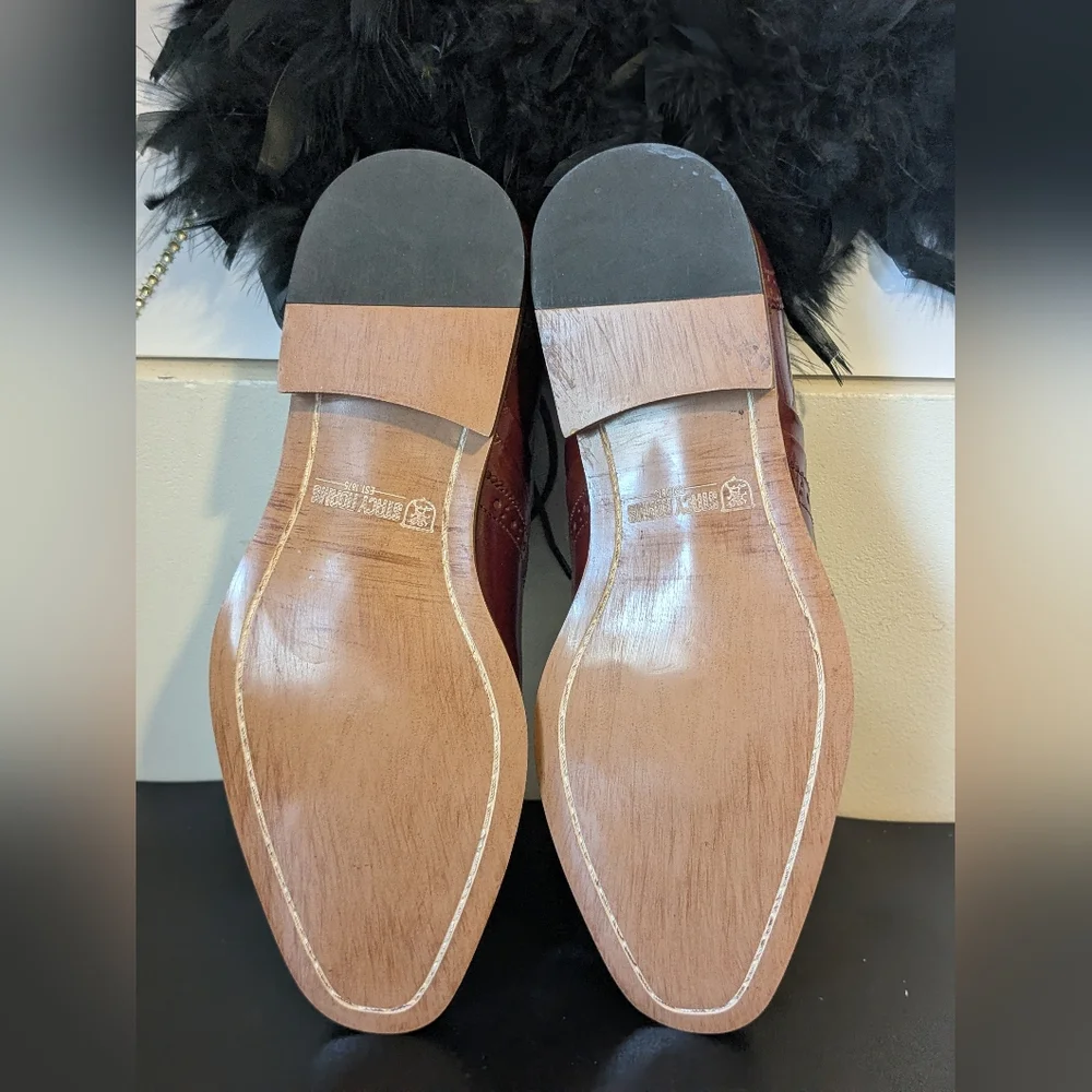 Stacy Adams NWOB Cognac Memory Foam Leather Shoes